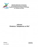 Informe: Dinámica "Adoptemos un Rol"