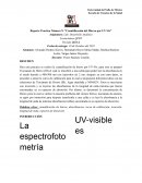 Reporte Practica Número 9: “Cuantificación del Hierro por UV-Vis”