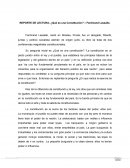 REPORTE DE LECTURA: ¿Qué es una Constitución? – Ferdinand Lassalle
