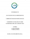 GASTRONOMIA TIPICA DE LA REGION COSTA