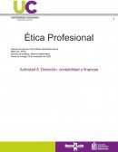 Actividad 8. Dirección, contabilidad y finanzas