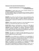 CONCEPTOS IMPORTANTES DE PSICOLOGÍA GENÉTICA