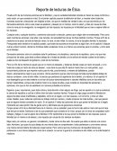 Reporte de lecturas de Ética