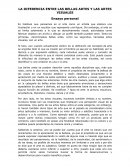 LA DIFERENCIA ENTRE LAS BELLAS ARTES Y LAS ARTES VISUALES