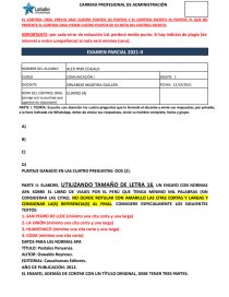 EXAMEN PARCIAL 2021-II - COMUNICACIÓN. Página 1