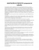 Adaptación de proyecto: propuesta de rediseño