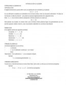 INTRODUCCIÓN AL ÁLGEBRA EXPRESIONES ALGEBRAICAS