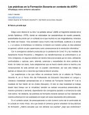 Las prácticas en la formación docente en contexto de ASPO