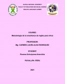 Metodologia de la enseñanza de inglés para niños