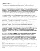 Pensamiento sociológico y realidad nacional en América Latina