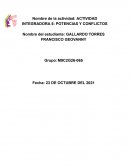 MAPA MENTAL SOBRE POTENCIAS Y CONFLICTOS