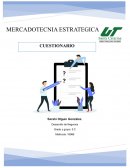Mercadotecnia estratégica . Cuestionario