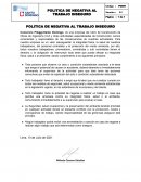 POLITICA DE NEGATIVA AL TRABAJO INSEGURO