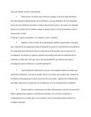 Pasos del método científico experimental