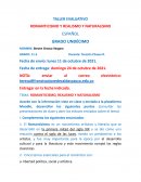 TALLER EVALUATIVO. ROMANTICISMO Y REALISMO Y NATURALISMO