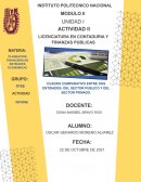 Cuadro comparativo del sector publico y privado