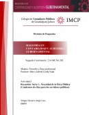 RECENSION NECESIDAD DE LA ETICA