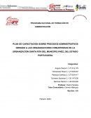 PLAN DE CAPACITACIÓN SOBRE PROCESOS ADMINISTRATIVOS