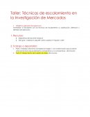 Taller: Técnicas de escalamiento en la Investigación de Mercados
