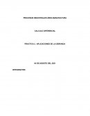 PRACTICA 2. APLICACIONES DE LA DERIVADA
