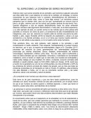 EL ESPECISMO, LA CONDENA DE SERES INOCENTES