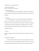 Intervencion Área Educativa: Caso de Educación Especial