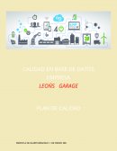 CALIDAD EN BASE DE DATOS EMPRESA LEON´S GARAGE