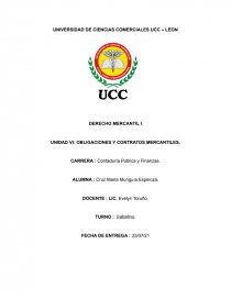 OBLIGACIONES Y CONTRATOS MERCANTILES. Página 1