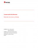 Conservación de alimentos. Materiales de envase y embalaje