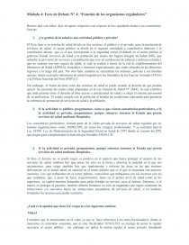 Módulo 4: Foro de Debate N° 4: “Función de los organismos reguladores”. Página 1