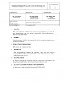 Procedimiento de reparación de máquinas,equipos y vehiculos