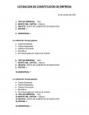 COTIZACION DE CONSTITUCIÓN DE EMPRESA