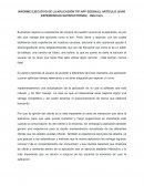 INFORME EJECUTIVO DE LA APLICACIÓN TIFI APP SEGÚN EL ARTÍCULO ¡VIVIR EXPERIENCIAS SATISFACTORIAS!