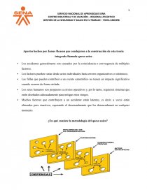 GESTIÓN DE LA SEGURIDAD Y SALUD EN EL  publicadas al modelo  del queso suizo - Documentos de Investigación - Arianny Perea