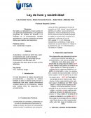 Ley de Ohm y resistividad