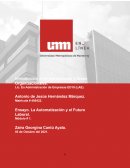 Ensayo. La Automatizacion y el Futuro Laboral