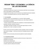 ECONOMIA: LA CIÈNCIA DE LES DECISIONS