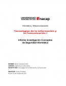 Informe Investigación Seguridad informática