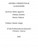 HISTORIA Y PROSPECTIVA DE LA EDUCACIÓN