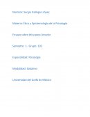 Ética y Epistemología de la Psicología