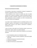 PLANEACIÓN DE NECESIDADES DE PERSONAL