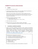FORMATO PLAN DE CAPACITACIÓN
