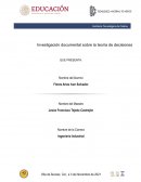 Investigación documental sobre Teoria de desiciones