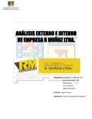 ANÁLISIS EXTERNO E INTERNO DE EMPRESA R MUÑOZ LTDA