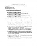 TALLER METODOLOGÍA DE LA INVESTIGACIÓN