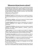 Elementos del patrimonio cultural