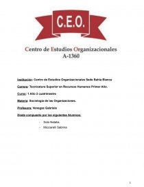 ESTRUCTURAS Y LAS ACCIONES SOCIALES. Página 1