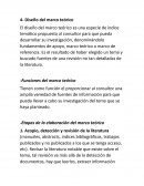 Diseño del marco teórico