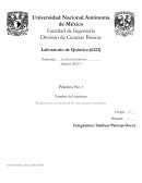 Práctica. Rendimiento porcentual de una reacción química