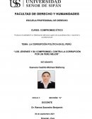 Los jóvenes y su compromiso, contra la corrupción por un Perú mejor